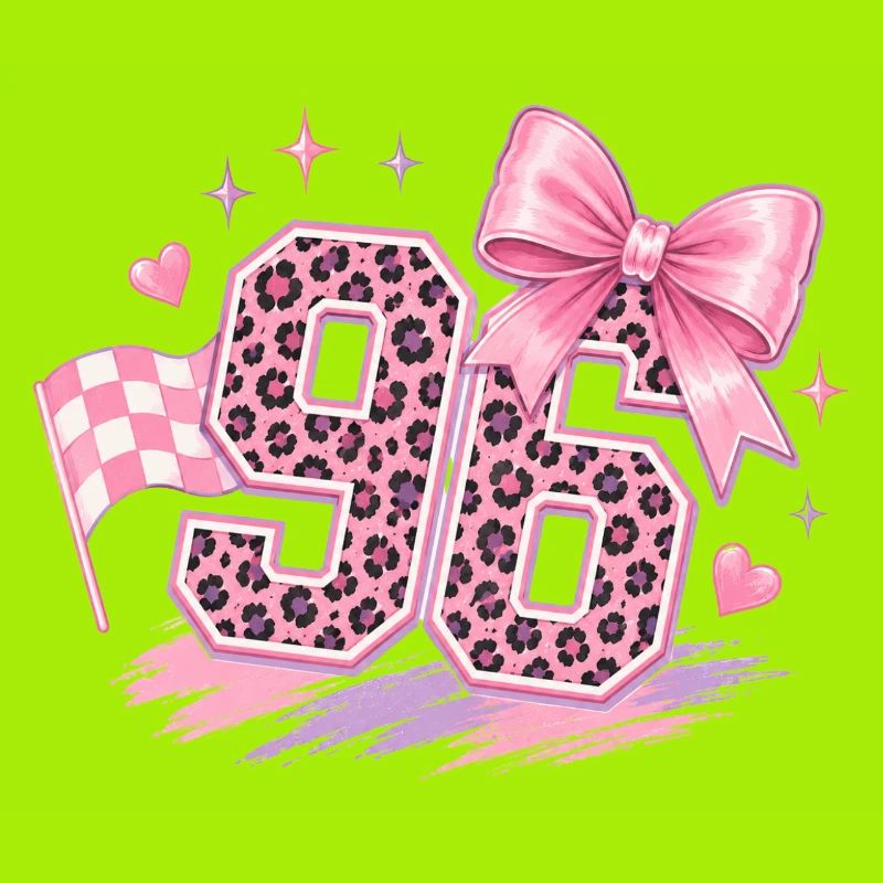 Leopard Pink 96 Glitzer