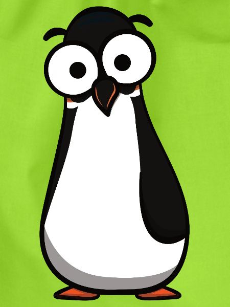 Pinguin mit Kulleraugen Cartoon
