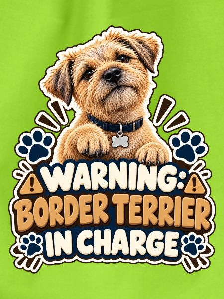 Warnung. Border Terrier im Kommando