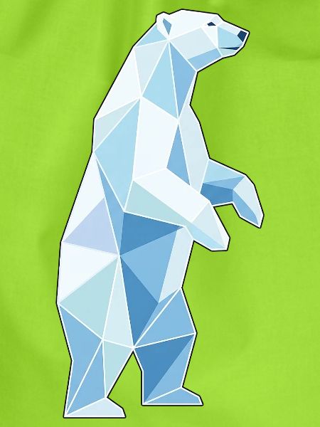 Stehender Poly Stil Eisbär