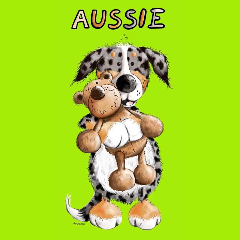 Aussie mit Teddy