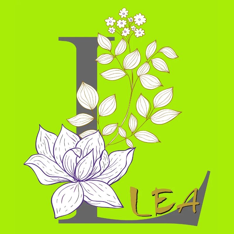 Lettre L Initiale Lea