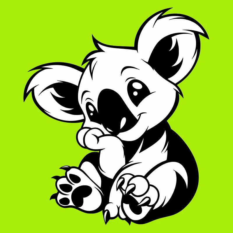 Süßer Koala sitzt verspielt