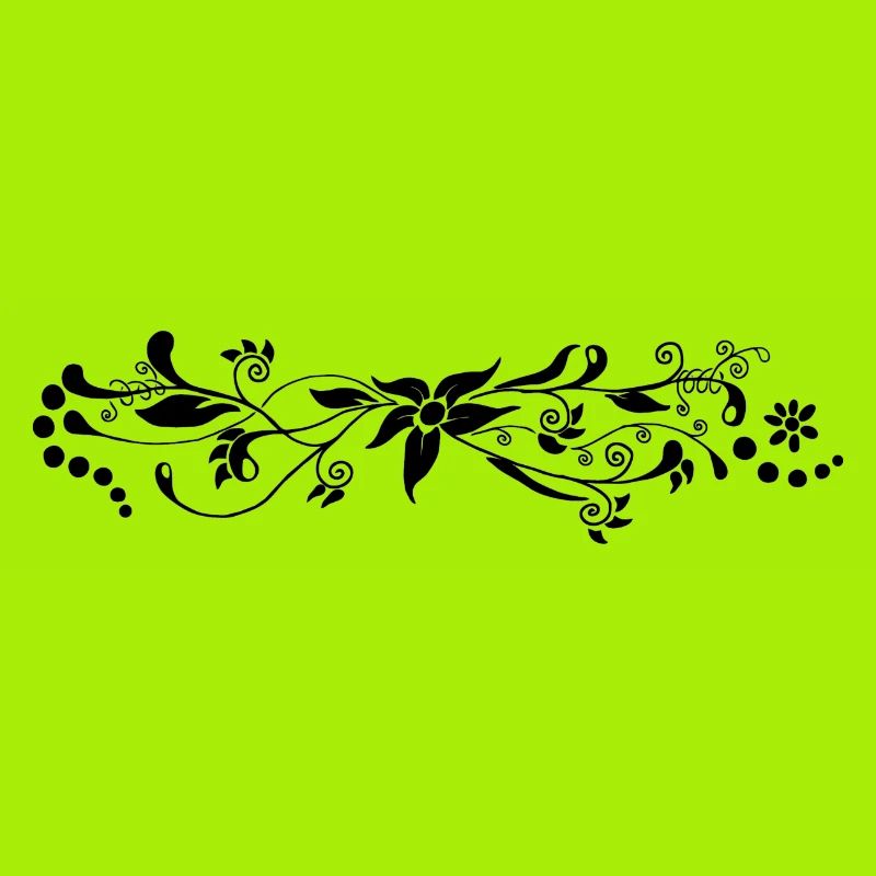Blumenmuster schwarz
