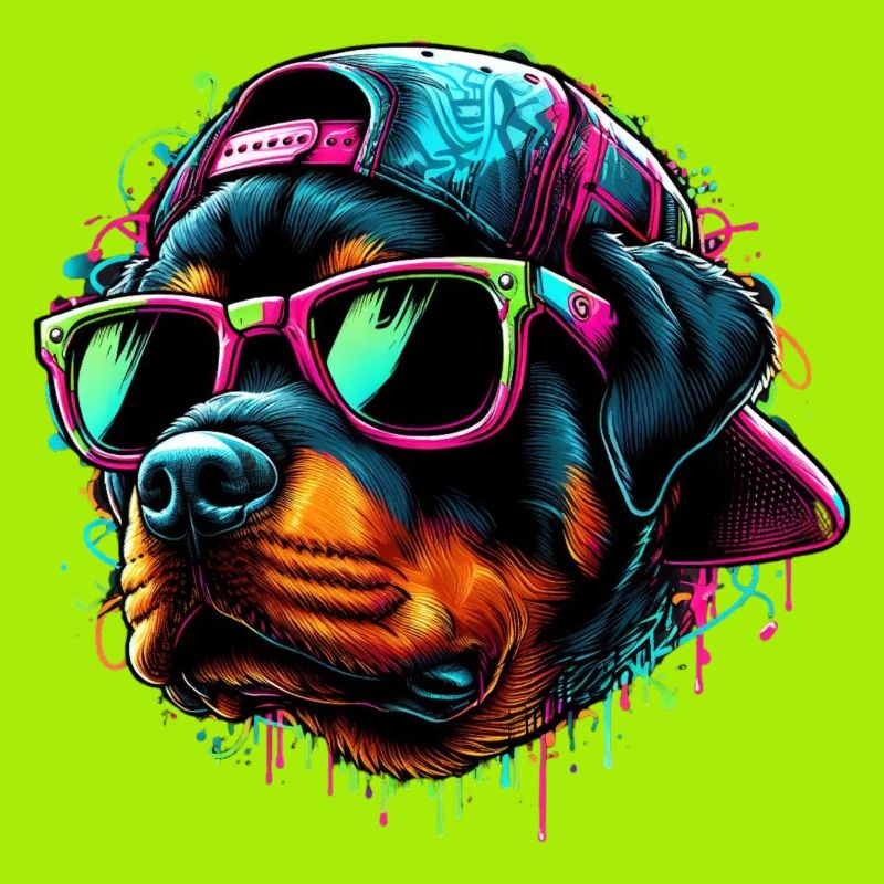 Rottweiler Grafitti Keep Cool