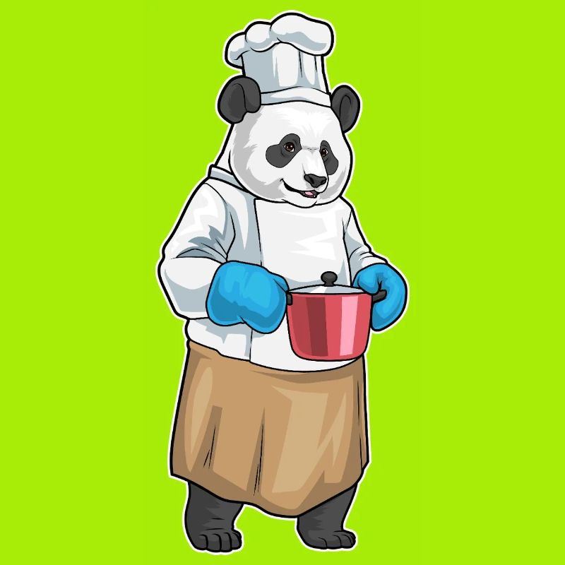 Panda Koch Kochtopf Kochen