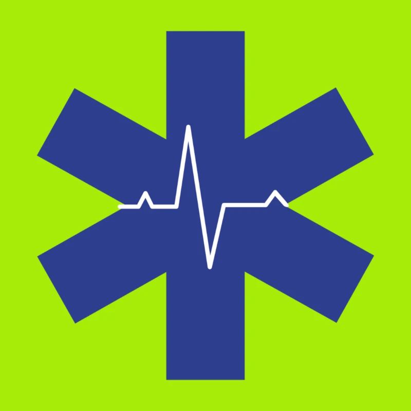 Sanitäter Herzfrequenz-Logo mit Herzschlag