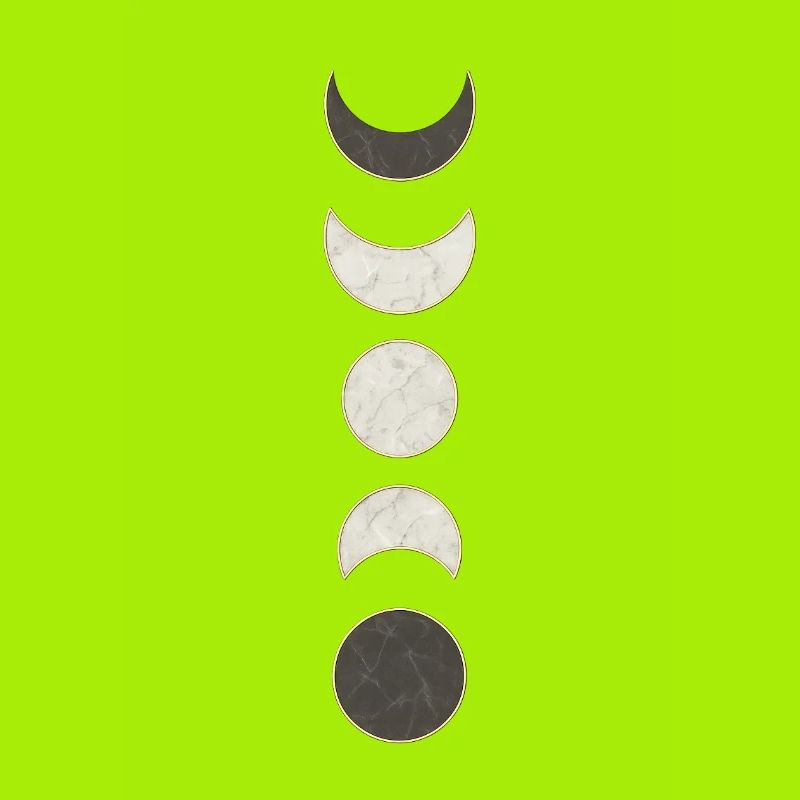 Moon Phases Marble Pattern