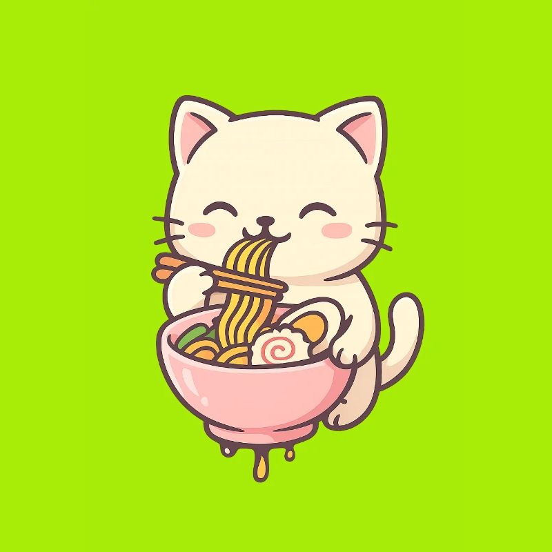 Chats mignons avec conception de salade de pâtes