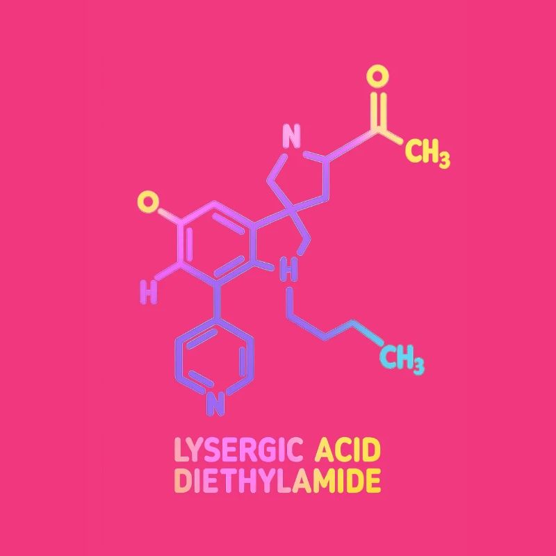 Psychedelic Molecular Art LSD