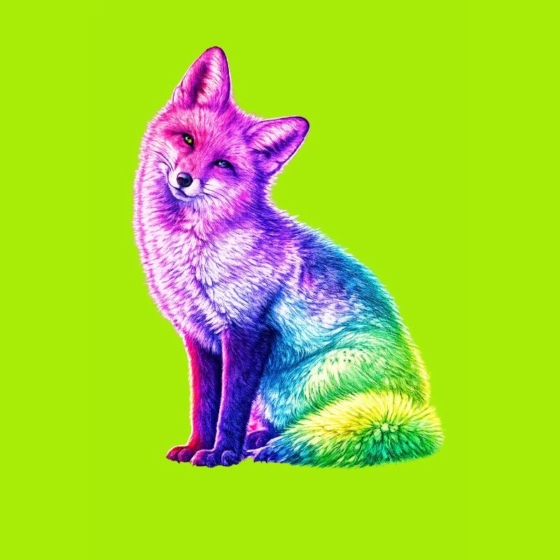 Regenbogenfuchs Farbkunst