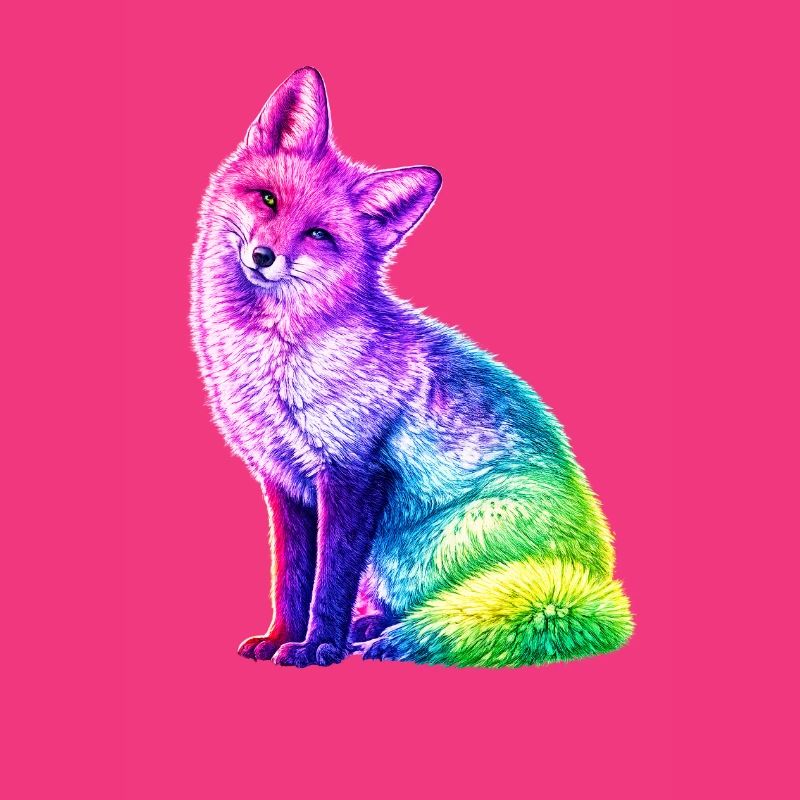 Regenbogenfuchs Farbkunst