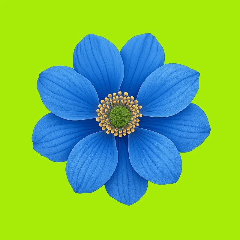 Cobalt Blue Flower Star Pattern