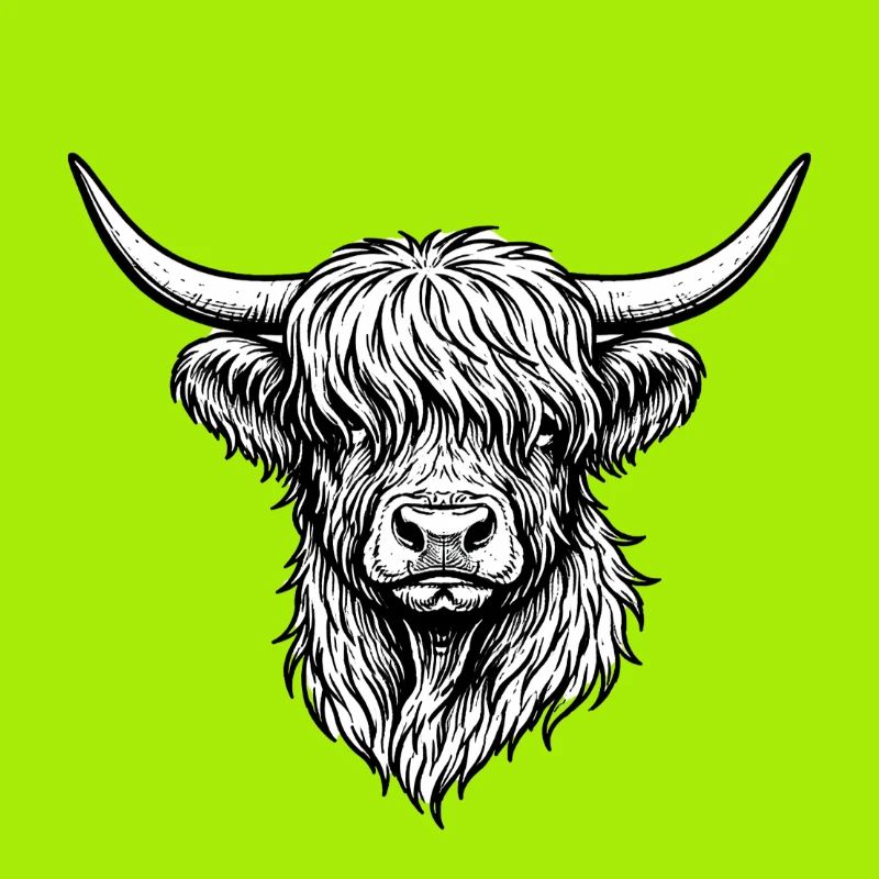 Highlander Line Drawing Monochrome