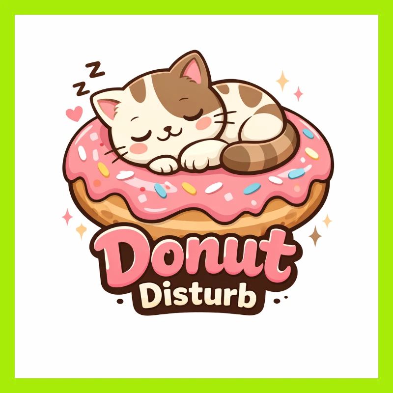 Donut Disturb – Cute Cat in Donut