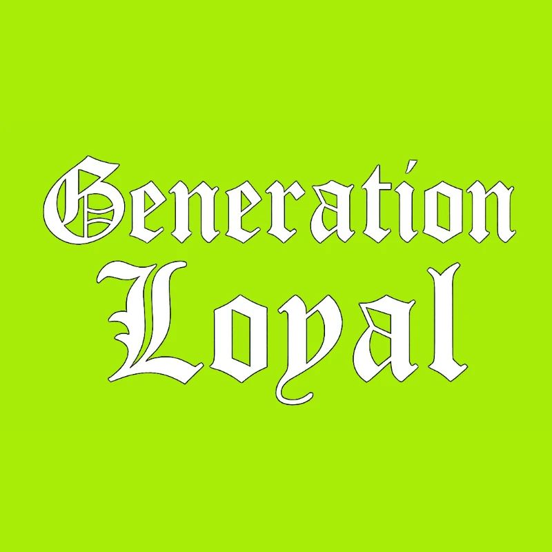 Design typographique gothique de la génération Loyal