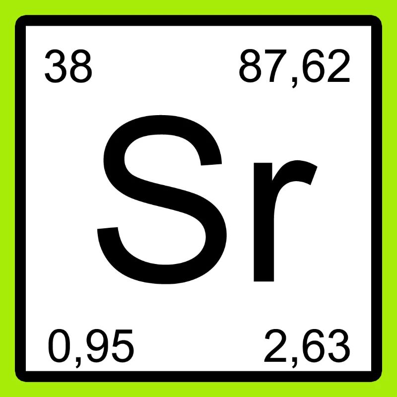 Strontium Sr Element Symbol Minimal Design