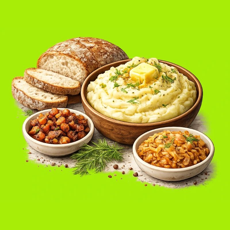 Mashed potatoes with shkvarki