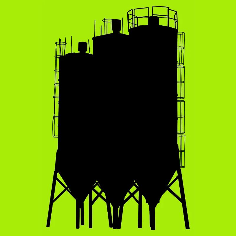 Silo silhouette black