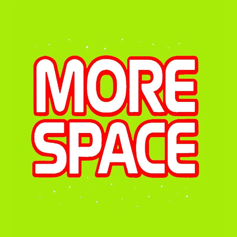Plus de texte néon spatial