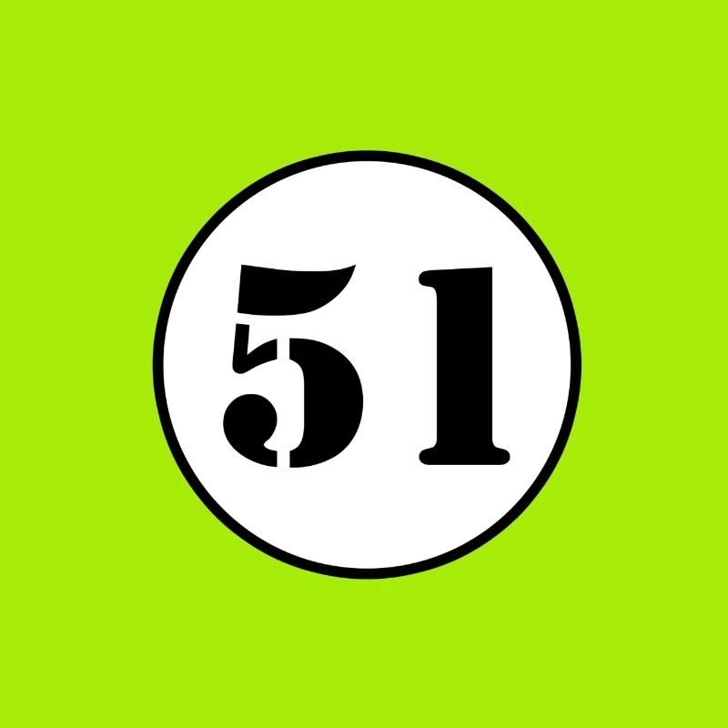 NUMMER 51 Einundfünfzig Geburtstag Geschenk
