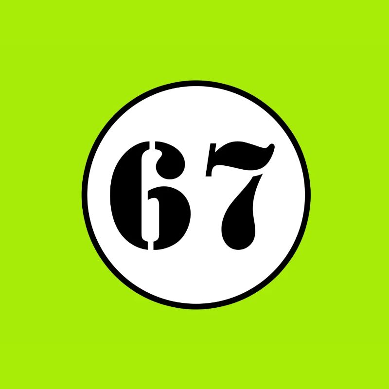 NUMMER 67 Siebenundsechzig Geburtstag Geschenk
