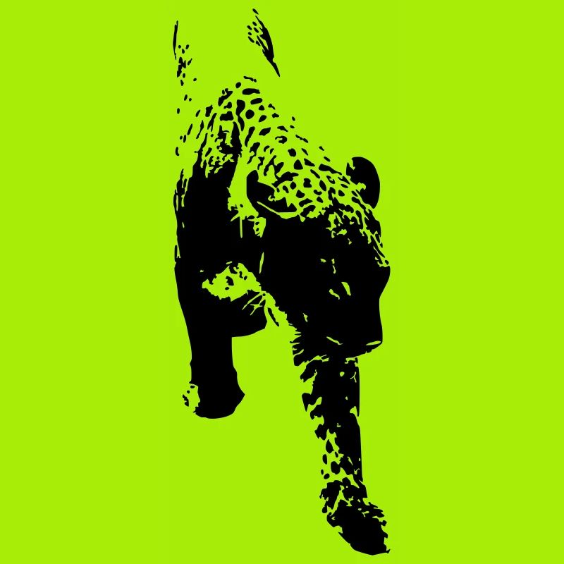 Leopard black and white elegant big cat