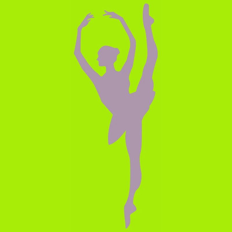 Silhouette de danseuse de ballet minimaliste