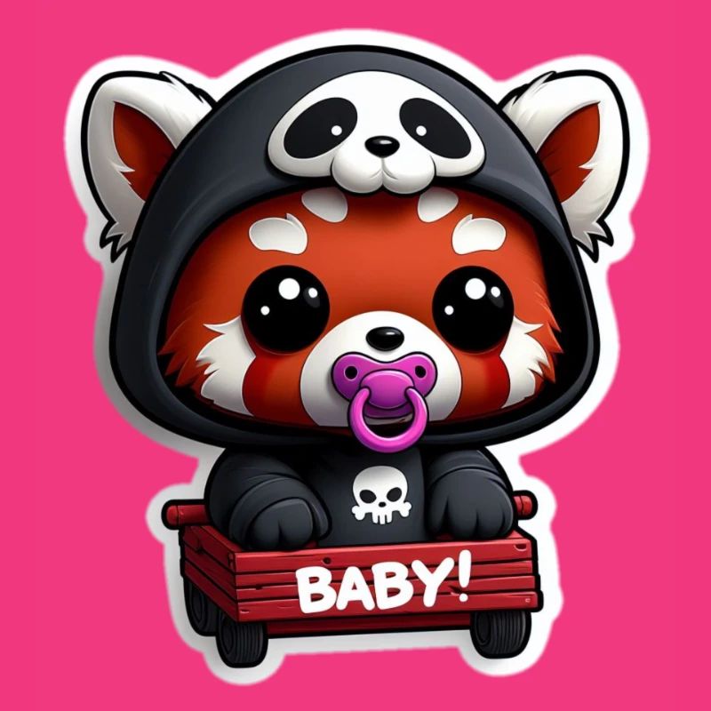 Panda bébé en capuche noir