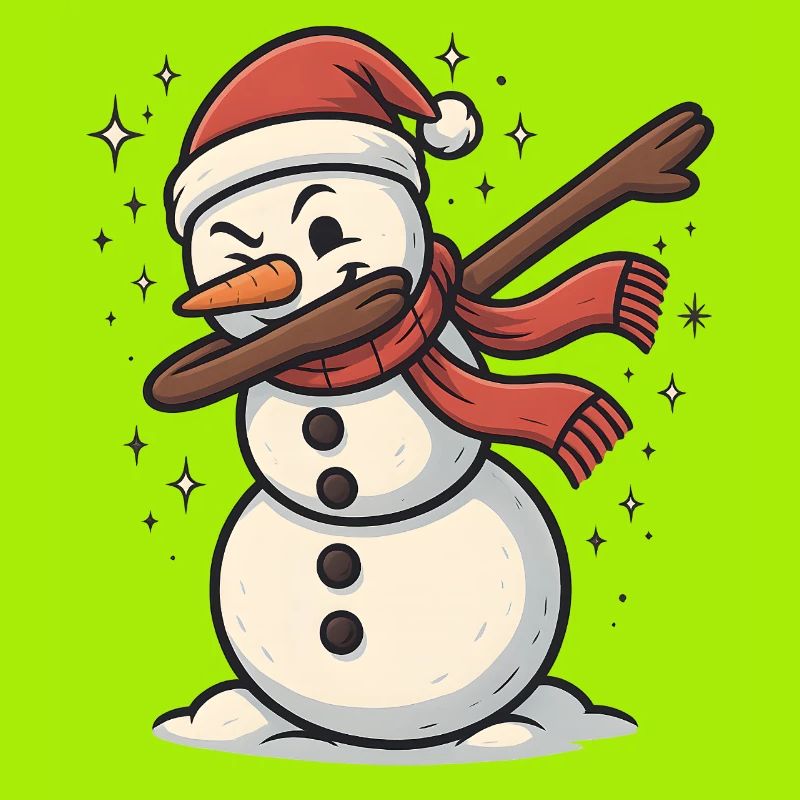 Dabbing Snowman Dab Winter