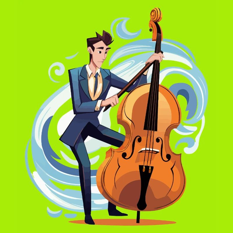Violoncelle de jazz côtier dans la tempête
