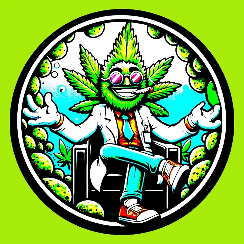 Cannabis Held im Anzug
