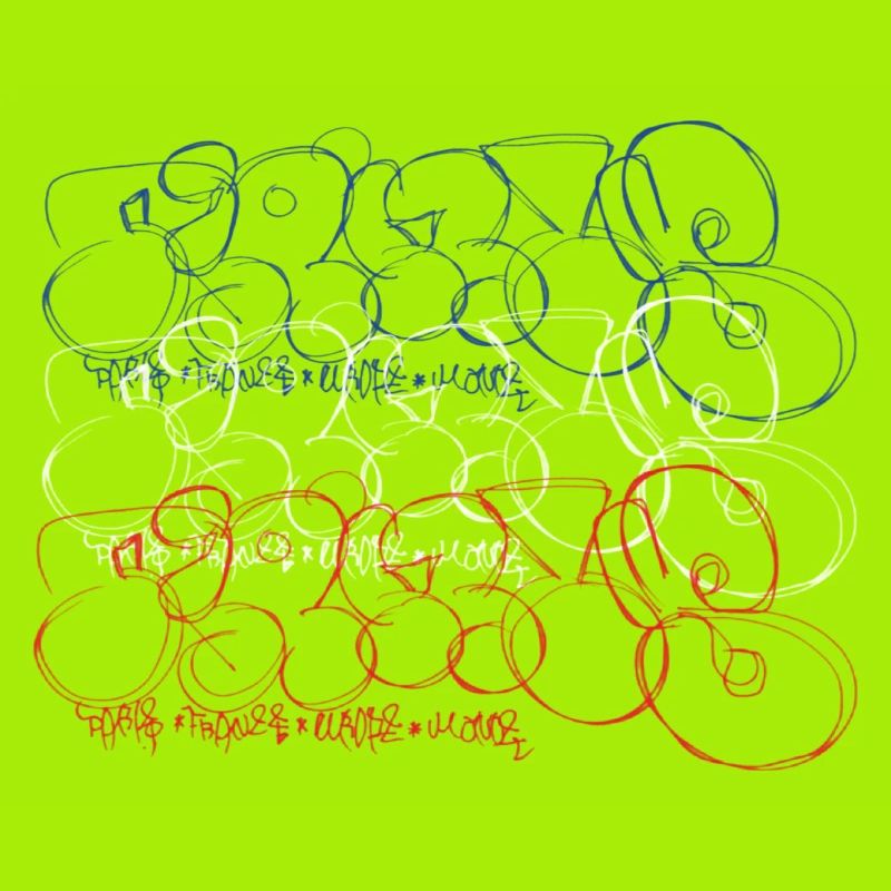 Paris Bubble Letter Throw Up Souvenir