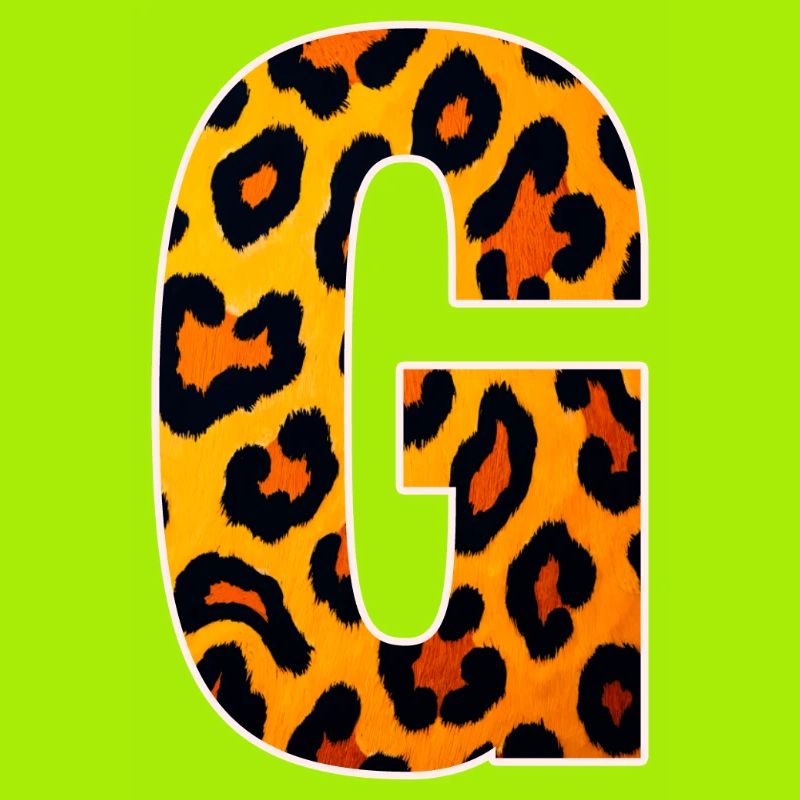 Leopard Print C-Letter Print