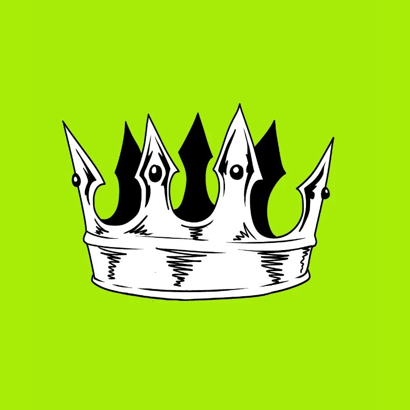 Crown Black White King Emperor Medieval