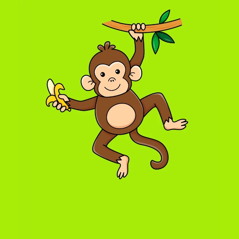 Monkey with banana