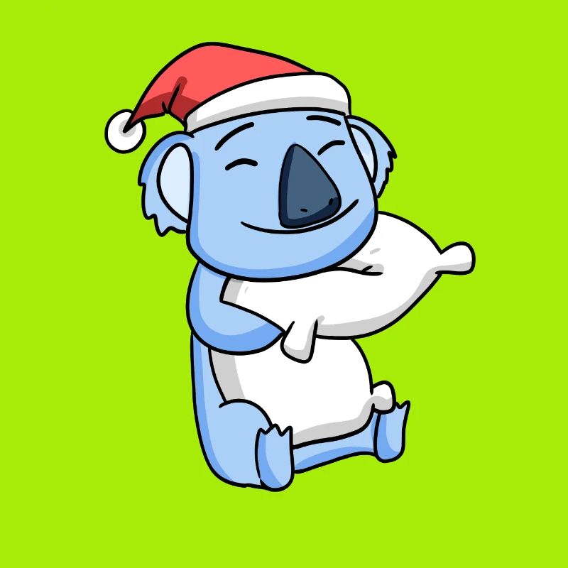 Koala Cute Tired Christmas