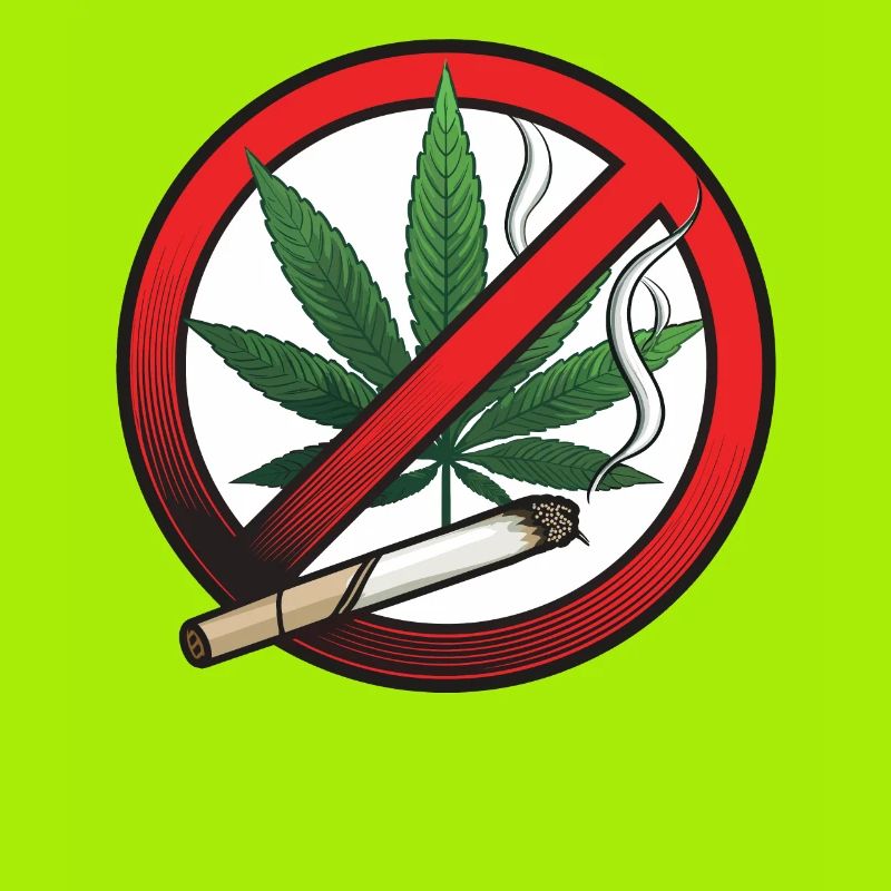 Panneau d’interdiction de la marijuana au cannabis