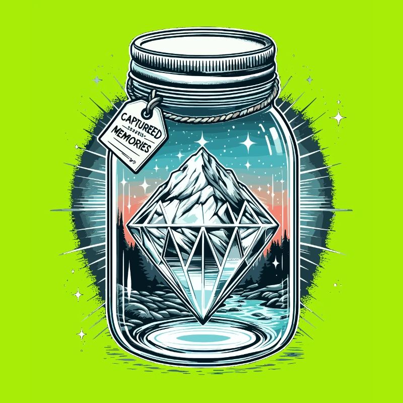 Diamant Eisberg im Einmachglas