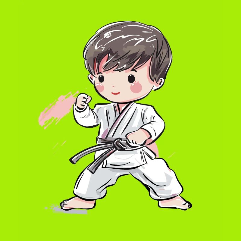 Karate Boy Comic Style