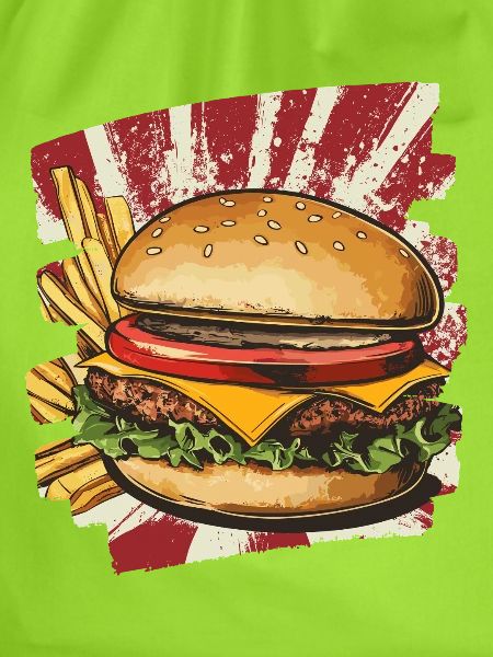 Burger und Fritten Retro