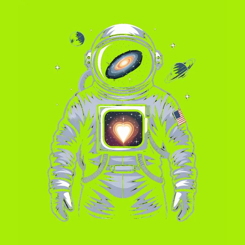 Conception d’astronaute de cœur de l’espace