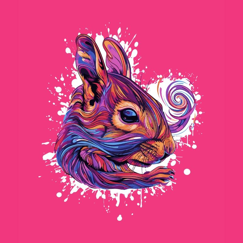 Psychedelischer Eichhörnchenkopf