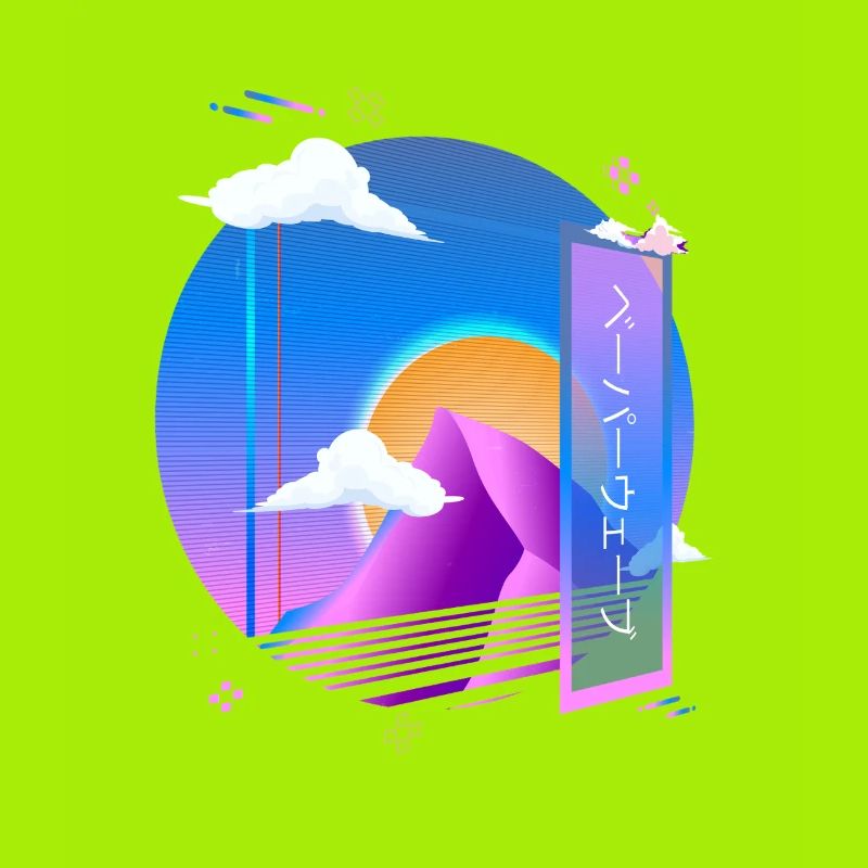 Vaporwave Pastell Goth Ästhetik Retro Synthwave
