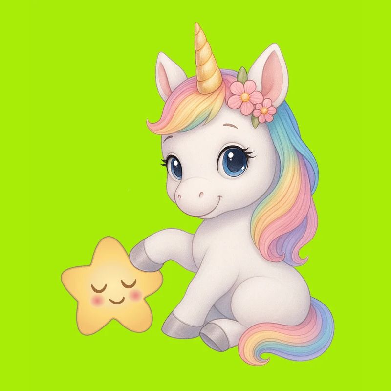 Regenbogen Mädchen Einhorn Unicorn