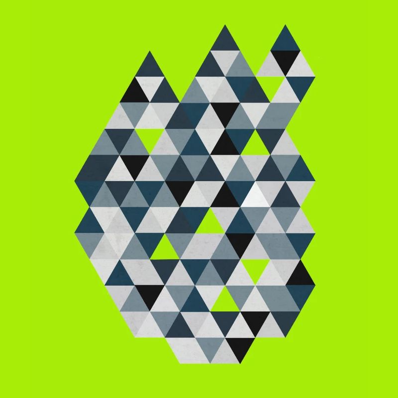 Blue Triangle Mosaic Geometry Triangles