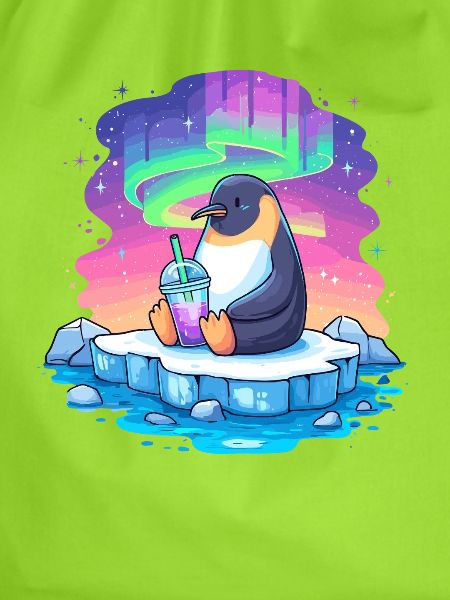 Pinguin am Polarlicht Drink