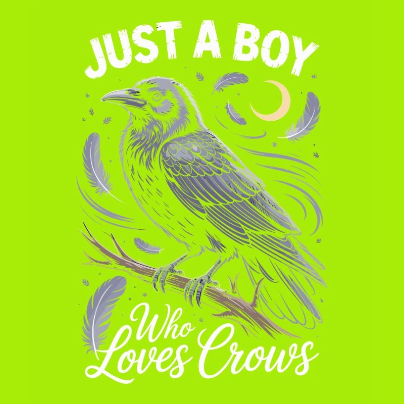 Just a boy who loves crows