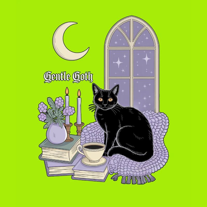 Gentle Goth Cozy Goth Cat