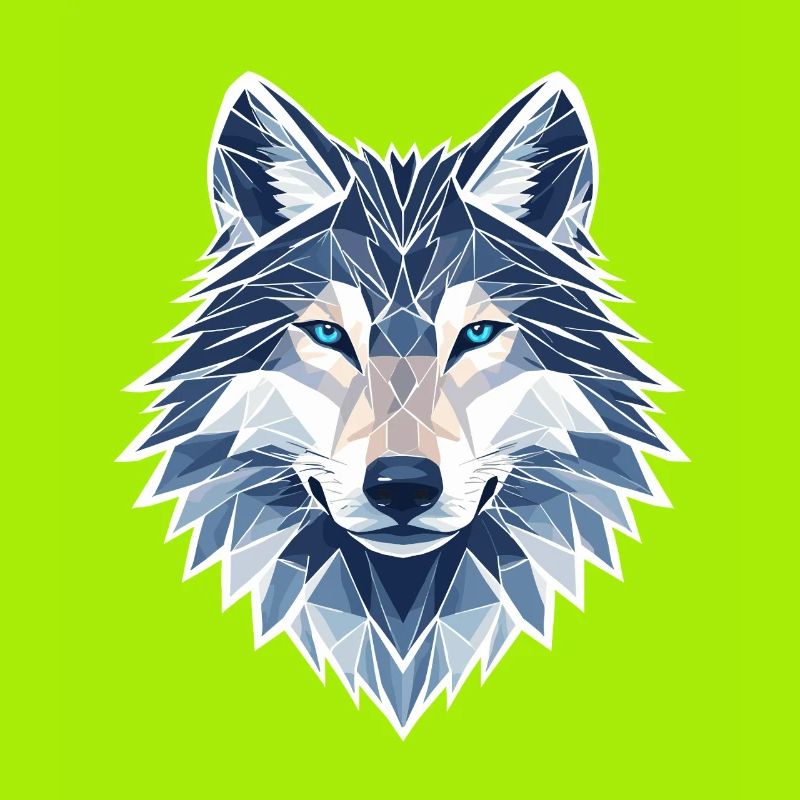 Geometric Wolf - Modern Geometric Wolf